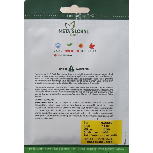 Meta Global Seed - Kabak Sakız Beyaz 10 gr
