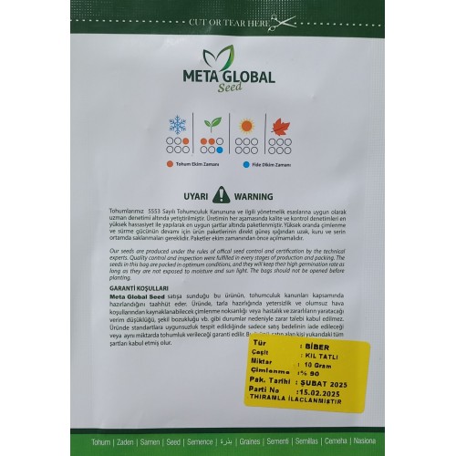 Meta Global Seed - Biber Kıl Tatlı 10 gr 