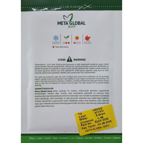 Meta Global Seed - Havuç Siyah 5 gr 