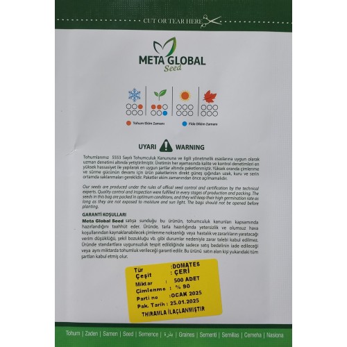 Meta Global Seed - Domates Cherry 500 ad