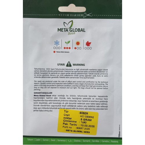 Meta Global Seed - Biber Acı Demre 5 gr 