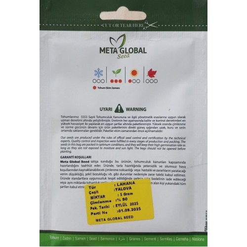 Meta Global Seed - Lahana Beyaz Yalova 5 gr