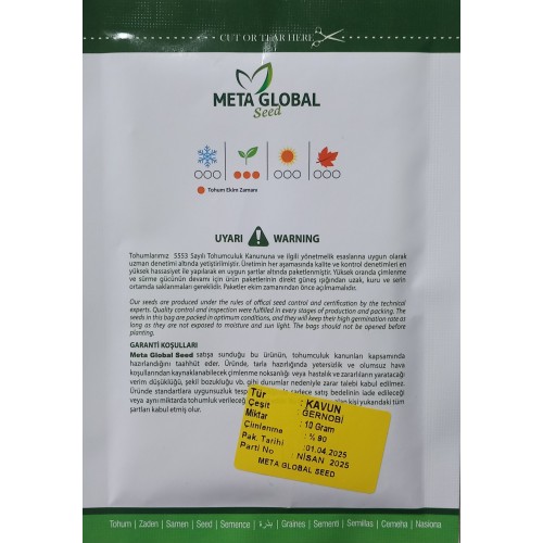 Meta Global Seed - Kavun Mardin Kavunu Gernobi 10 gr