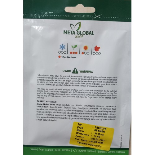 Meta Global Seed - Fasülye Seymen 25 gr