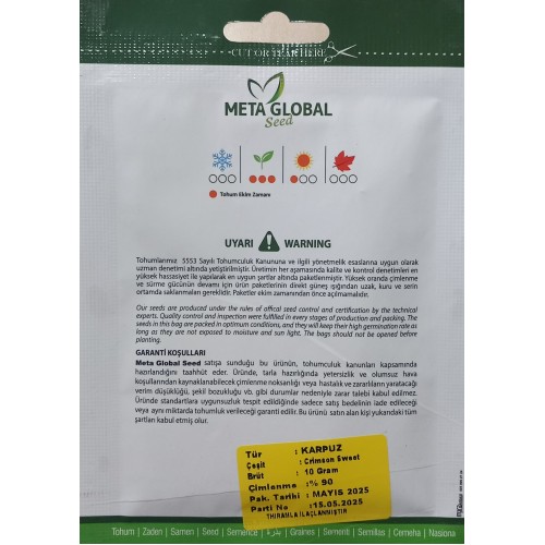 Meta Global Seed - Karpuz Criimson Sweet 10 gr