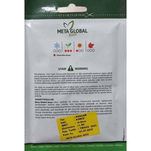 Meta Global Seed - Kırmızı Pancar 10 gr