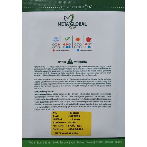 Meta Global Seed - Marul Iceberg 5 gr