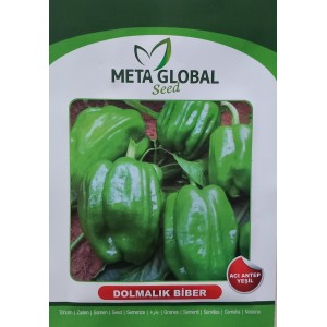 Meta Global Seed - Biber Dolmalık Biber Acı aAntep Yeşil 5 gr