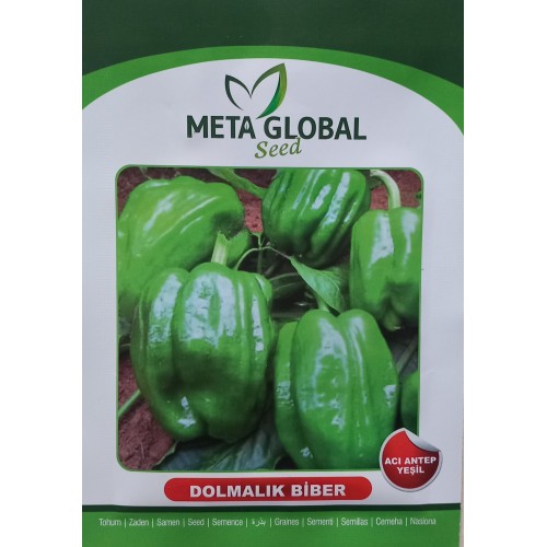 Meta Global Seed - Biber Dolmalık Biber Acı aAntep Yeşil 5 gr