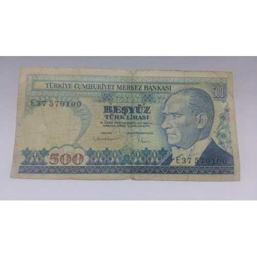 ESKİ 500 TÜRK LİRASI - E SERİSİ KOLLEKSİYON