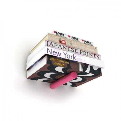 Kitaplık Duvar Rafı Metal Uçan Raf Gizli Kitaplık