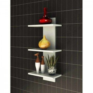 Mobilya Duvar Rafı 3 raflı - Banyo Mutfak için 
