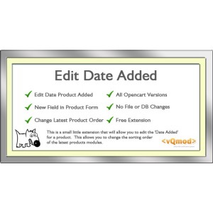 Opencart 1x-2x-3x Düzenleme Tarihi güncelleme düzenlemesi