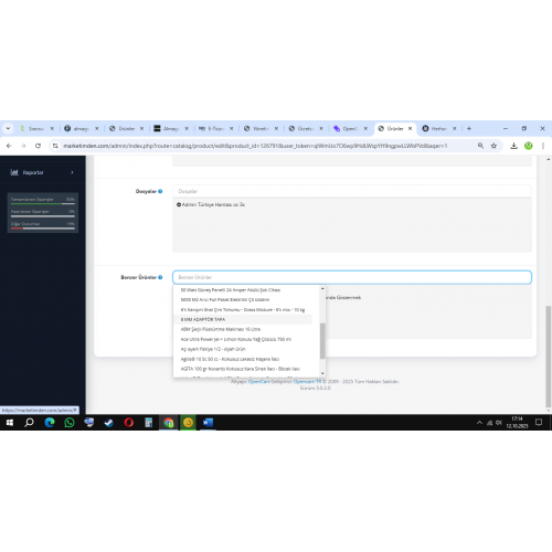 OpenCart 3x için herhangi bir miktarda otomatik tamamlama düzenlemesi