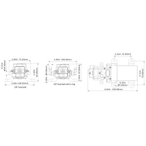 Akpınar - Zemzem Pompa Akülü Diafram Su pompası 12 v 3,1