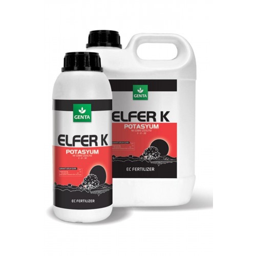 Genta Elfer K Sıvı Potasyum 1lt Gübre Meyve Büyütücü Yaprak Gübresi