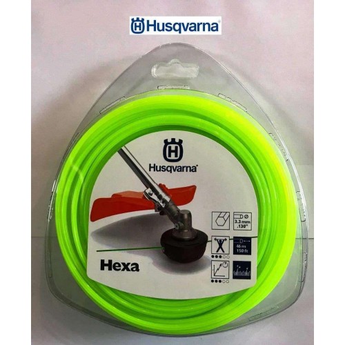 HUSQVARNA HEXA Misina 3,3 mm Altıgen Yeşil