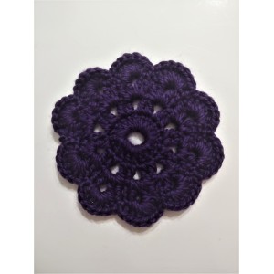 Bardak altlığı El yapımı örgü - Çap 10 cm siyah